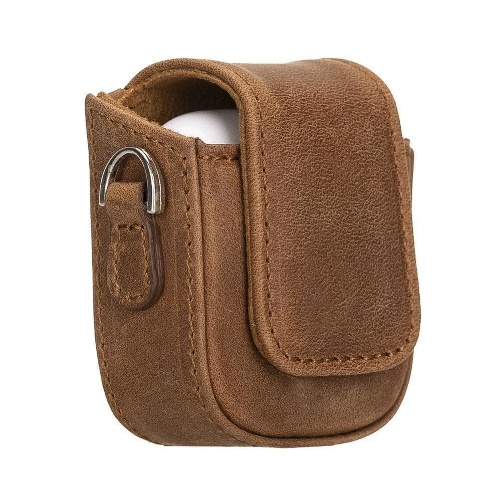 JOJO AirPods 1st and 2nd Generation Genuine Leather Case - ANTIC BROWN ANTIC BROWN Bouletta
