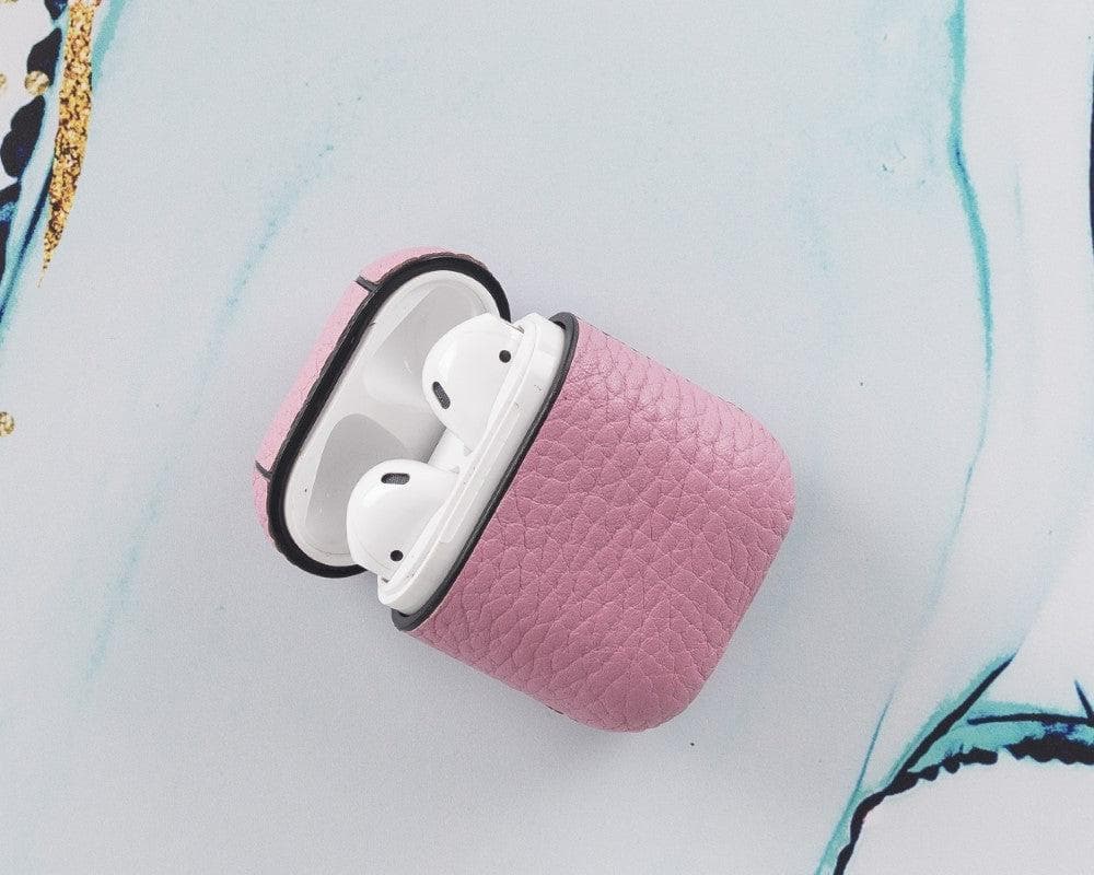 Juni AirPods 1/2 Leather Case - Pink Pink Bouletta