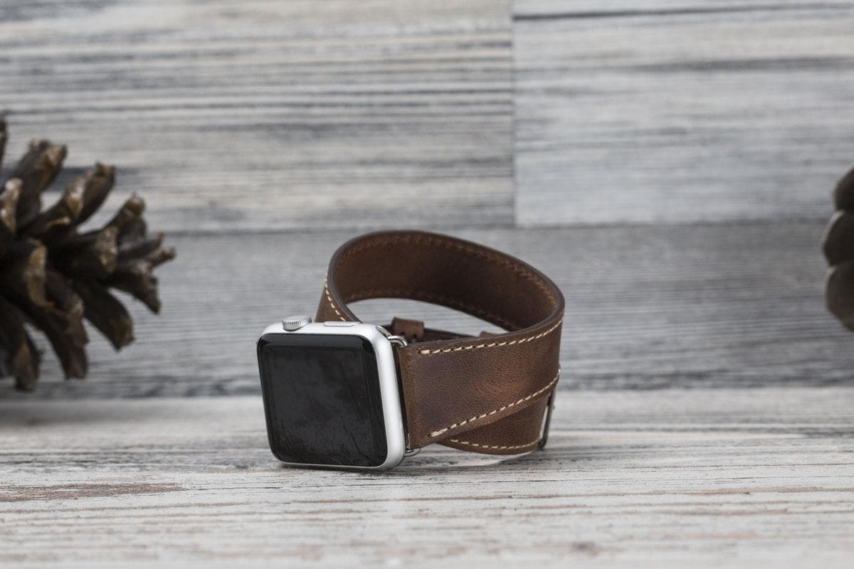 Lancaster Double Tour Classic Apple Watch Leather Straps Bouletta