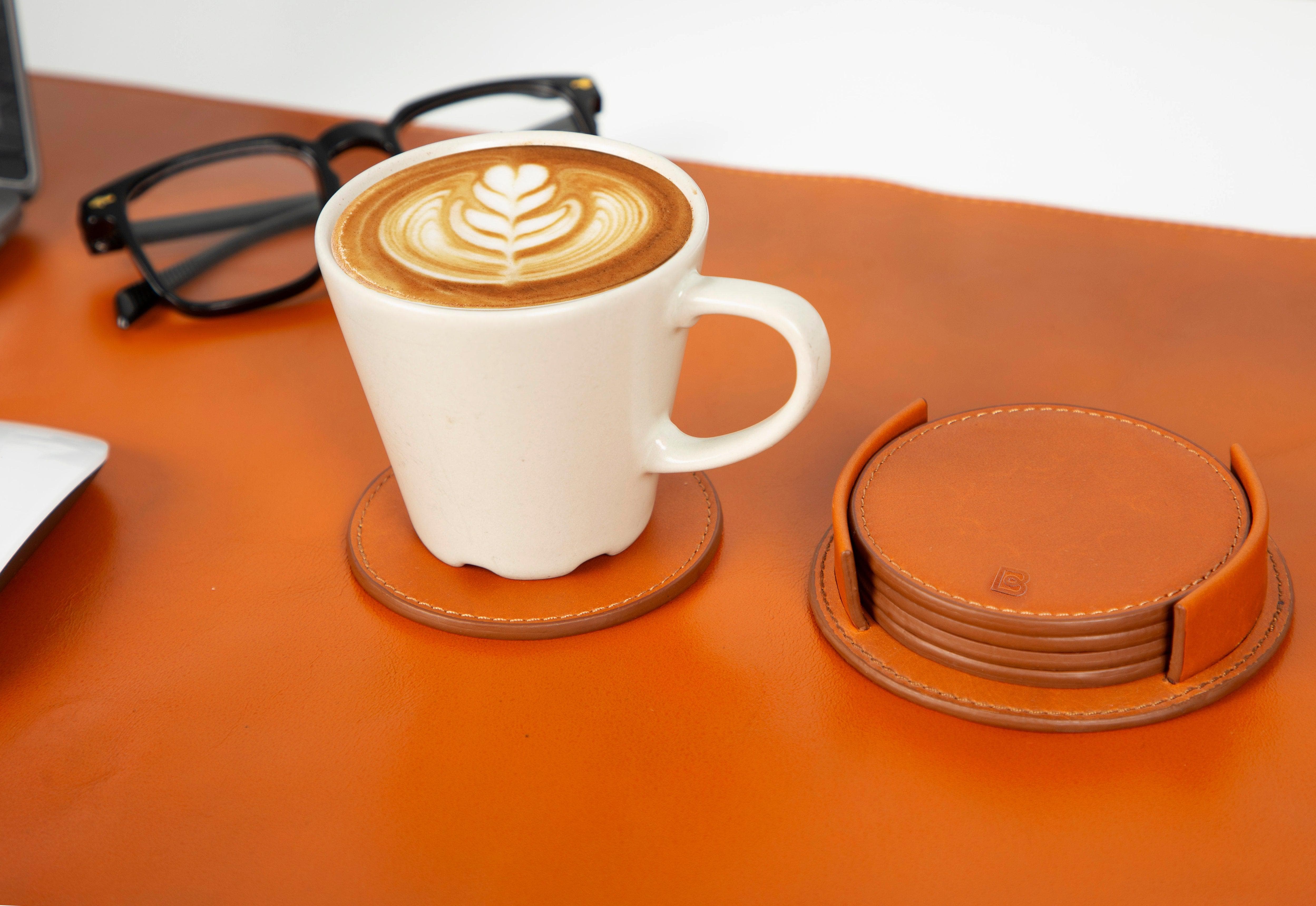 Lavion Leather Cup Coaster Set Bouletta