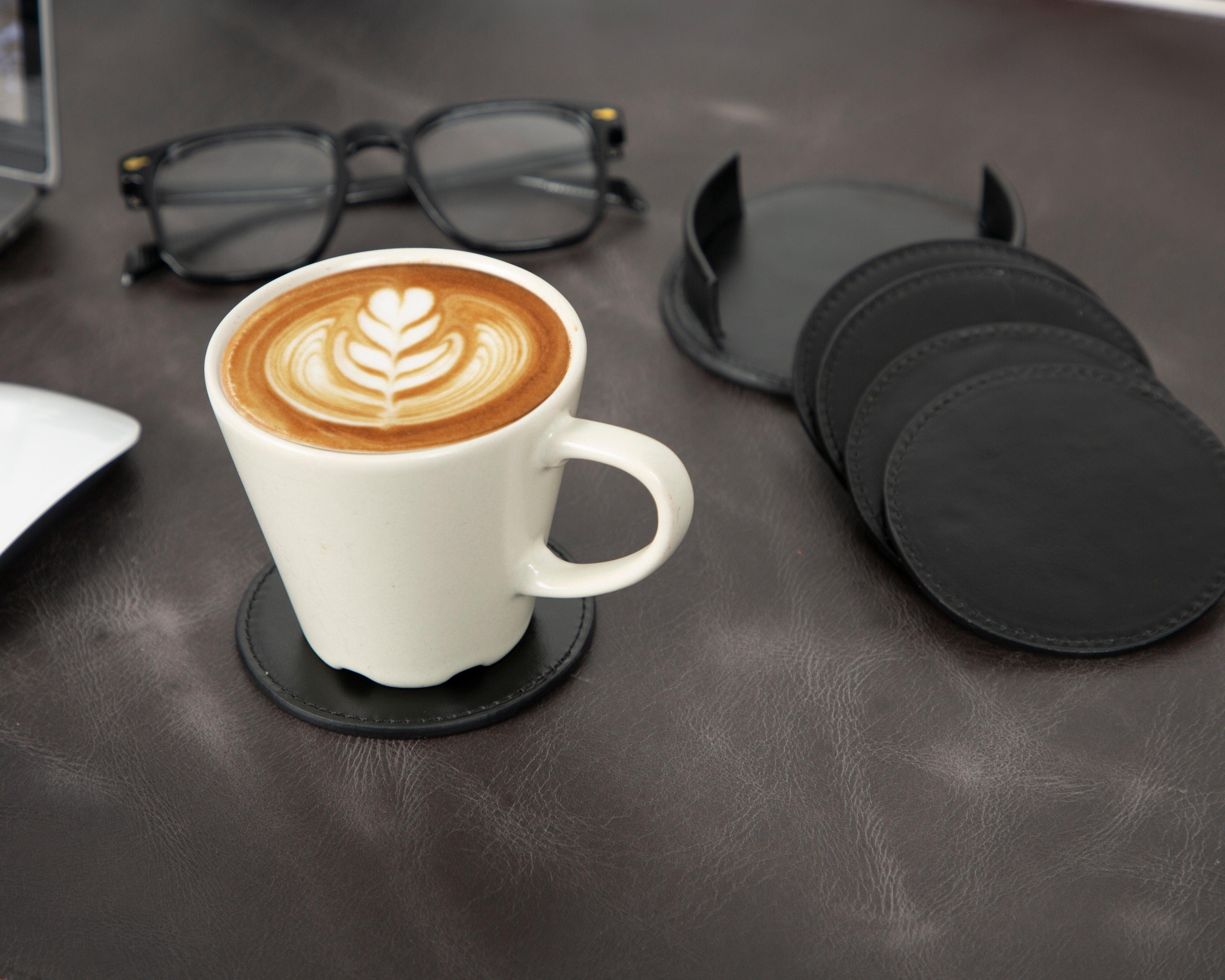 Lavion Leather Cup Coaster Set Bouletta