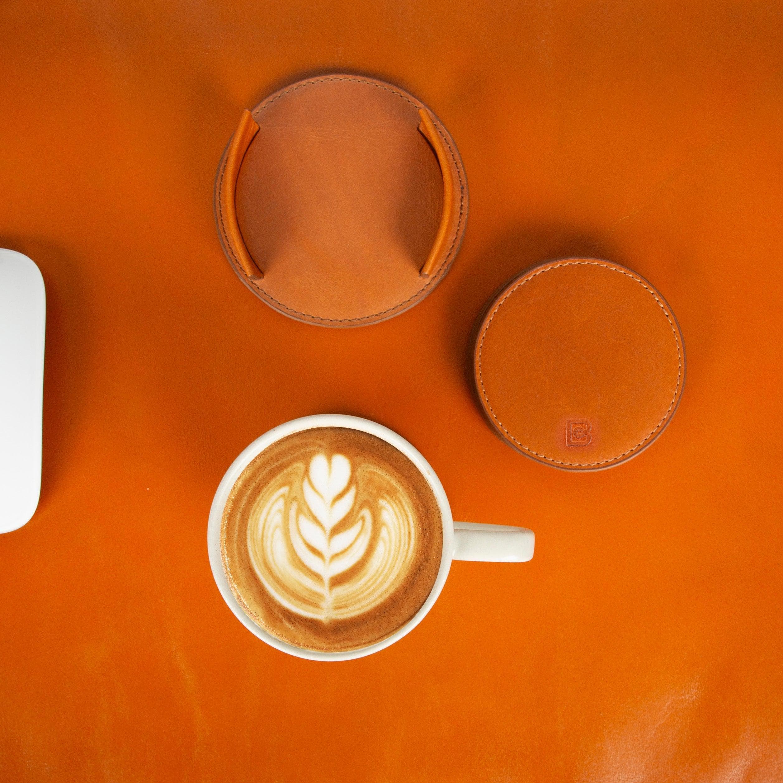 Lavion Leather Cup Coaster Set Bouletta