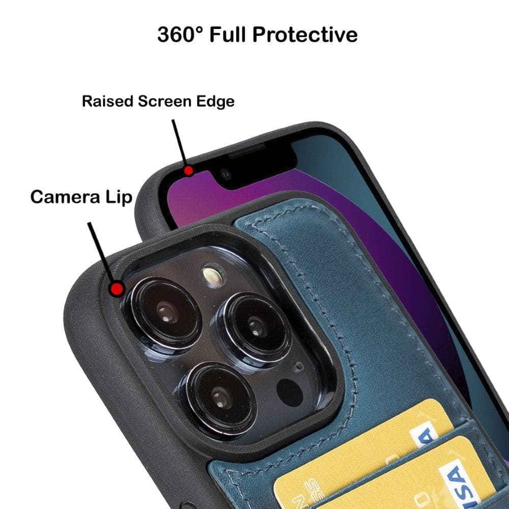 Leather Case for iPhone 15 Series with Card Holder Bouletta LTD