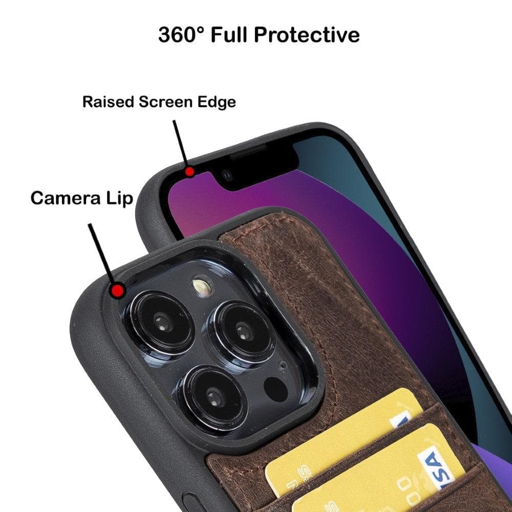 Leather Case for iPhone 15 Series with Card Holder Bouletta LTD