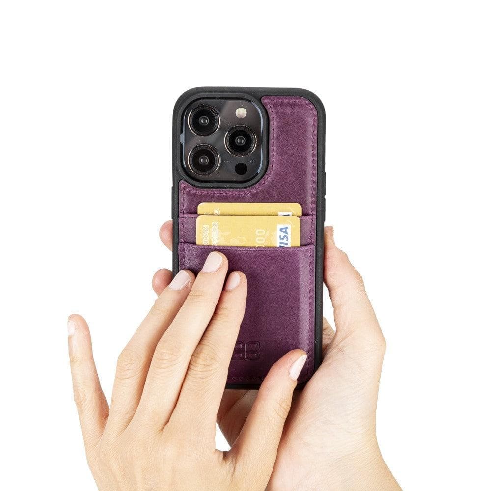 Leather Case for iPhone 15 Series with Card Holder Bouletta LTD