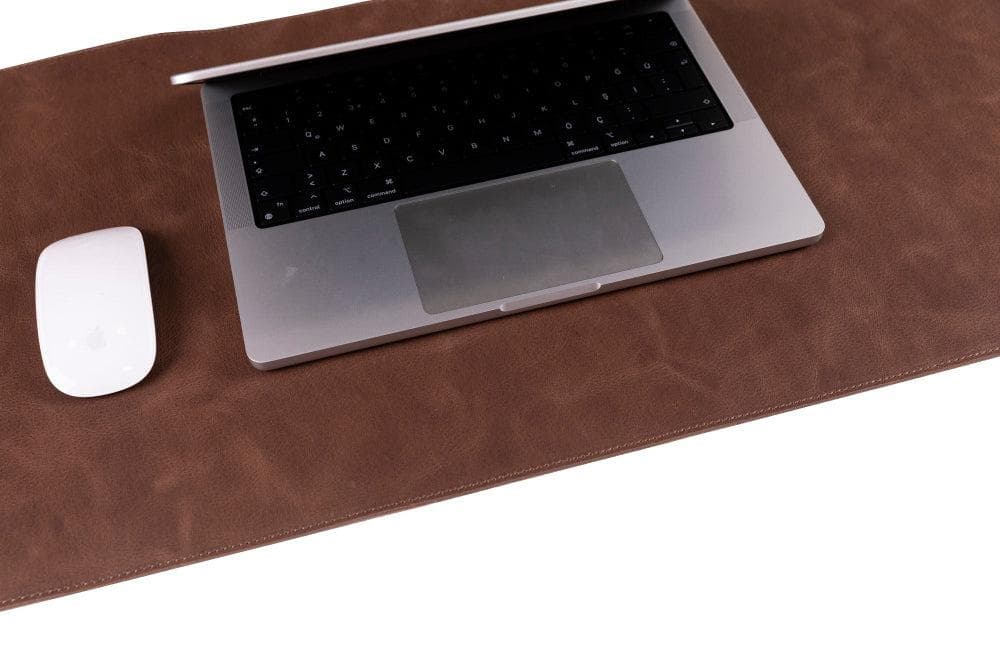 Leather Desk Mat (35 cm X 78 cm) Saddle Brown Bouletta