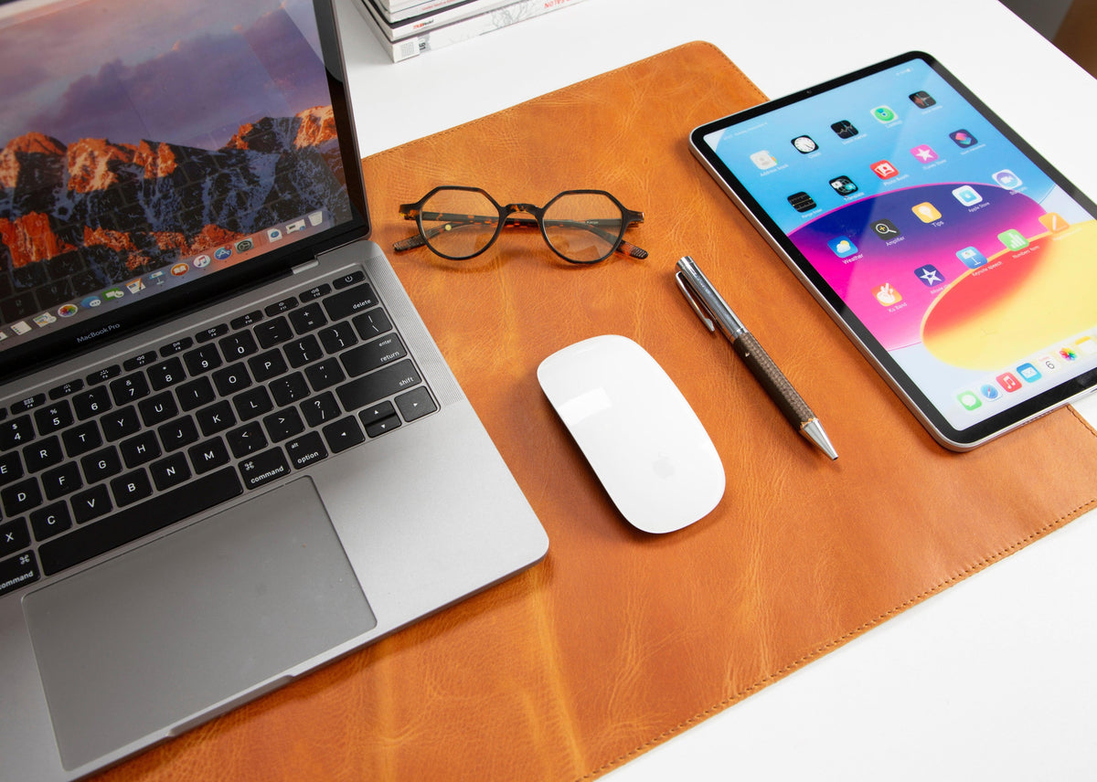 Leather Natural Desk Mat (91 cm x 48 cm) Bouletta