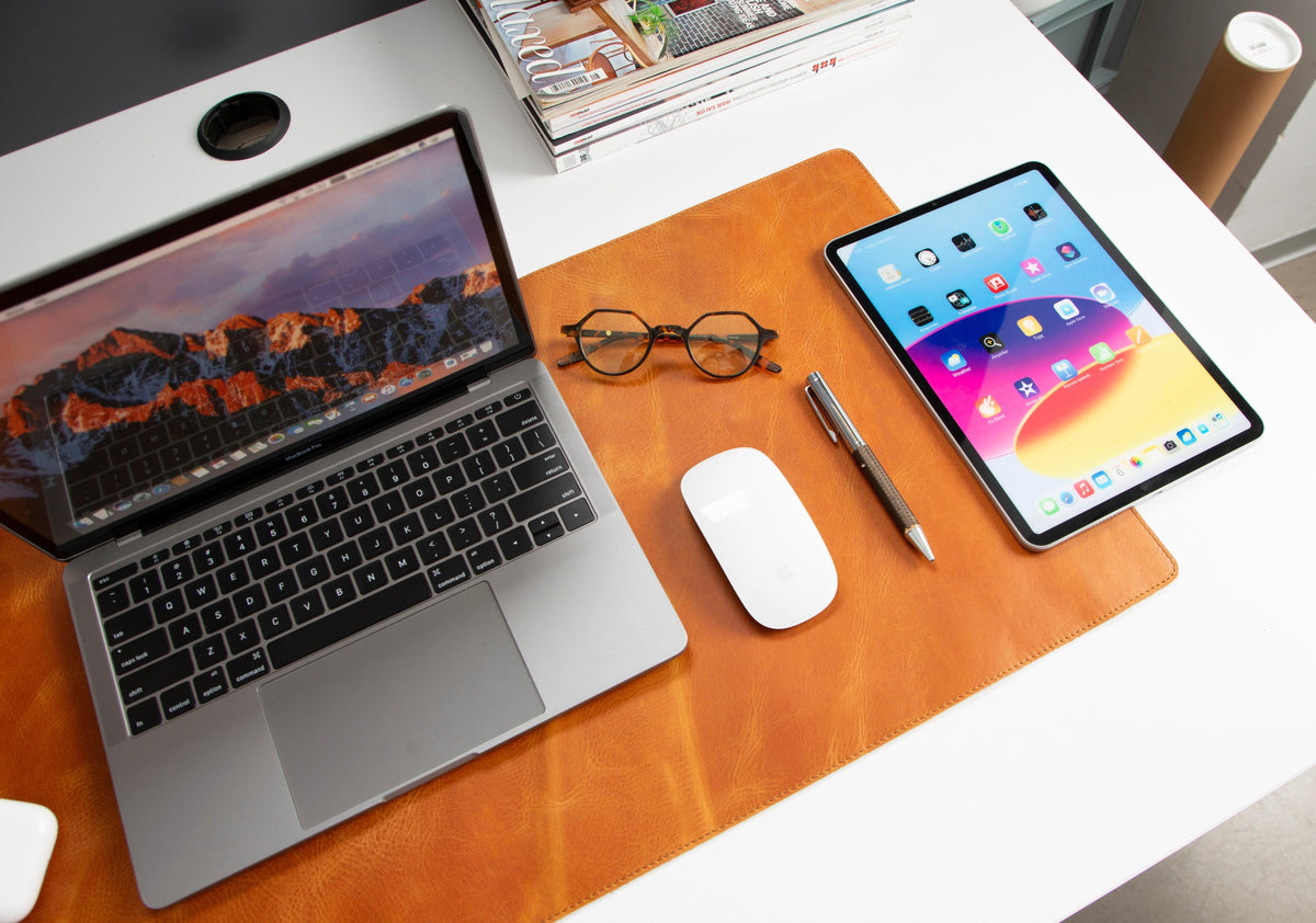 Leather Natural Desk Mat (91 cm x 48 cm) Bouletta