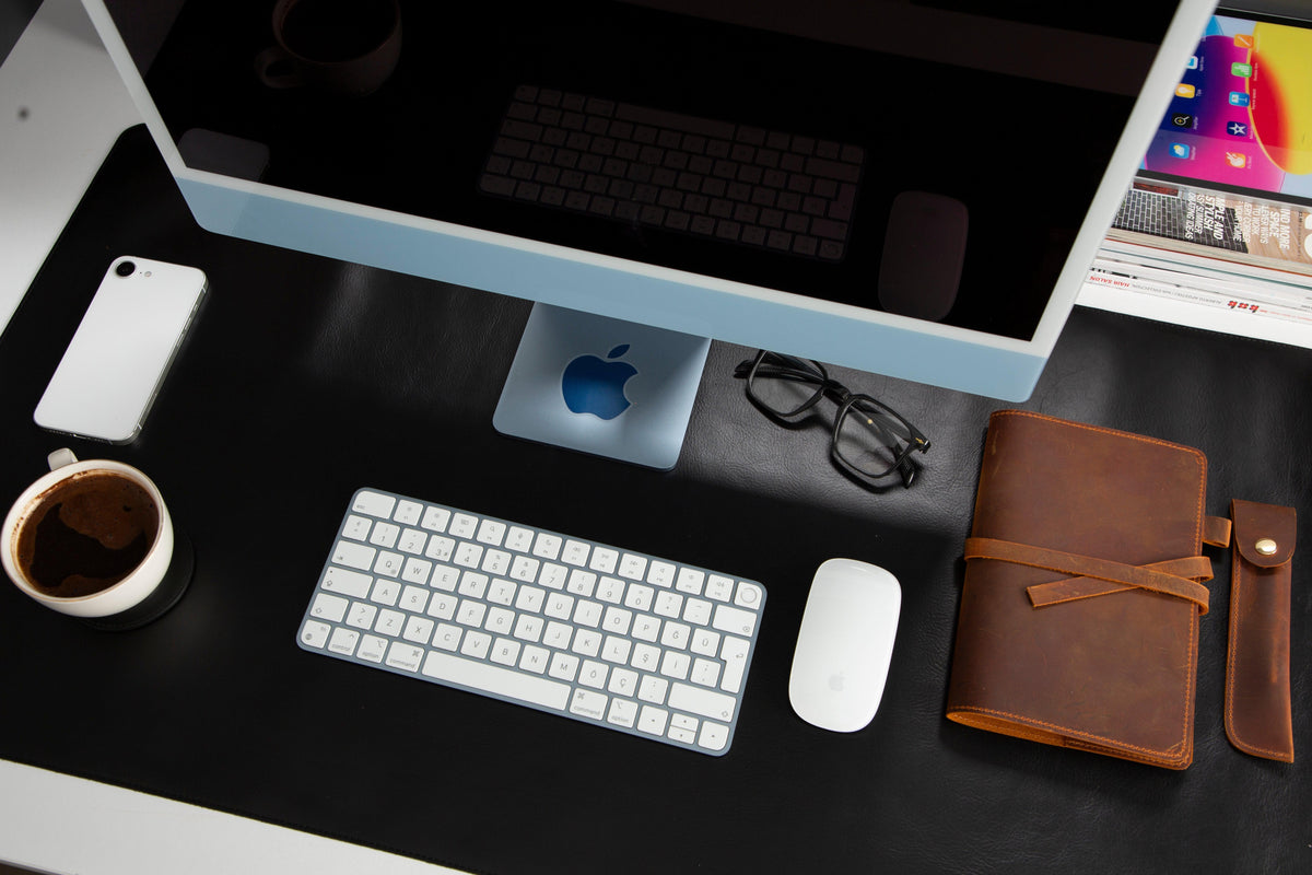 Leather Natural Desk Mat (91 cm x 48 cm) Bouletta