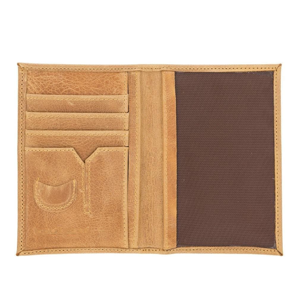 Leather Pasaport Holder - Tan Tan Bouletta