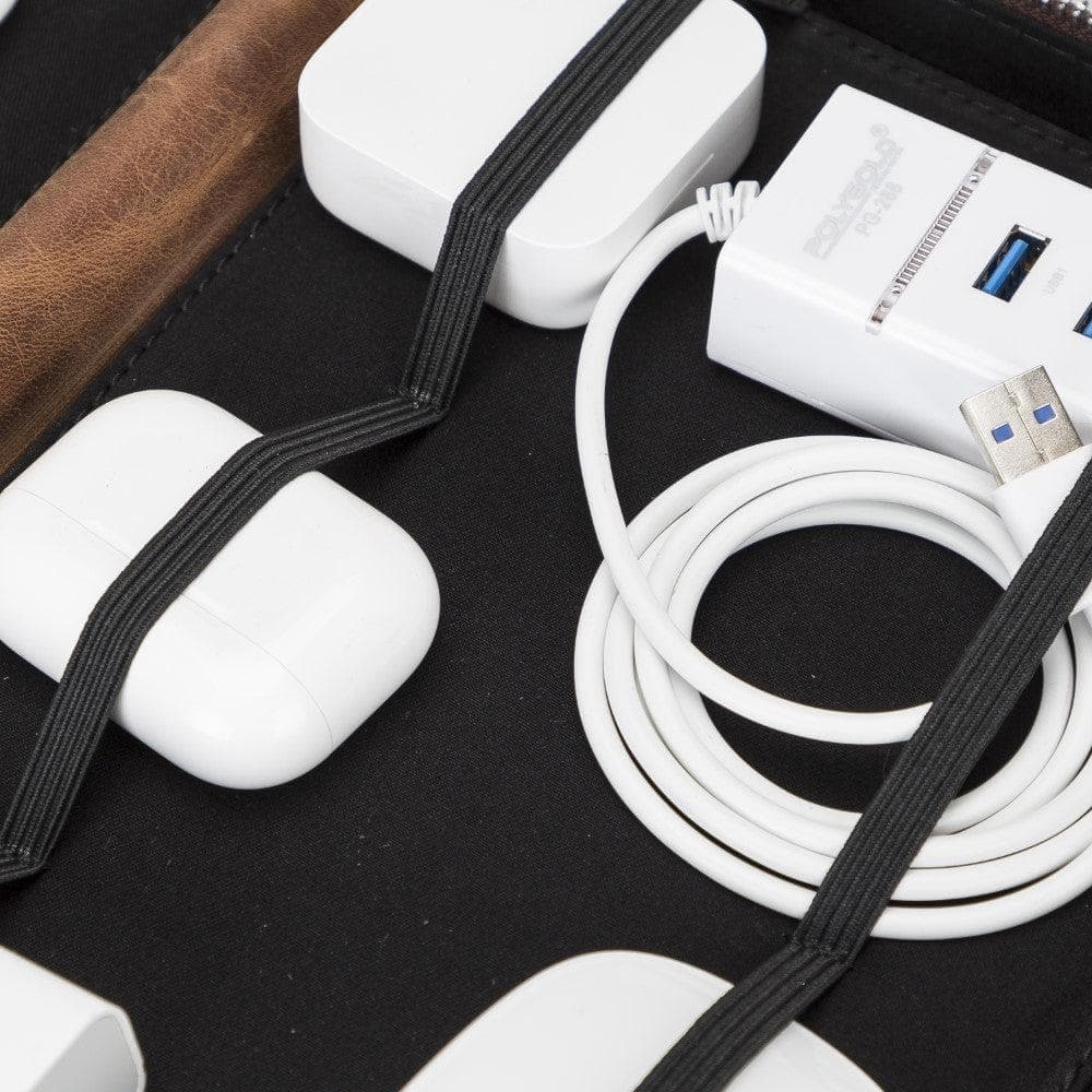 Leather Travel Cable Organizer Bouletta