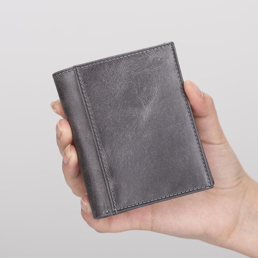 Leather Yetta Card Holder - Black Black Bouletta