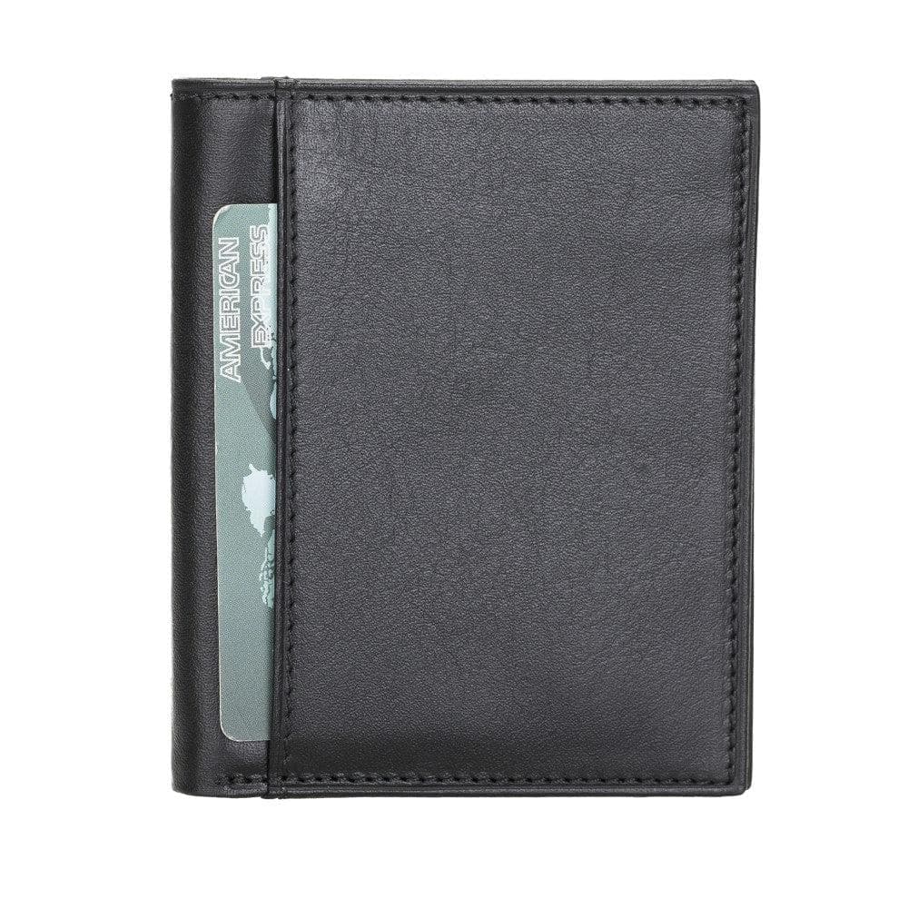 Leather Yetta Card Holder - Black Black Bouletta