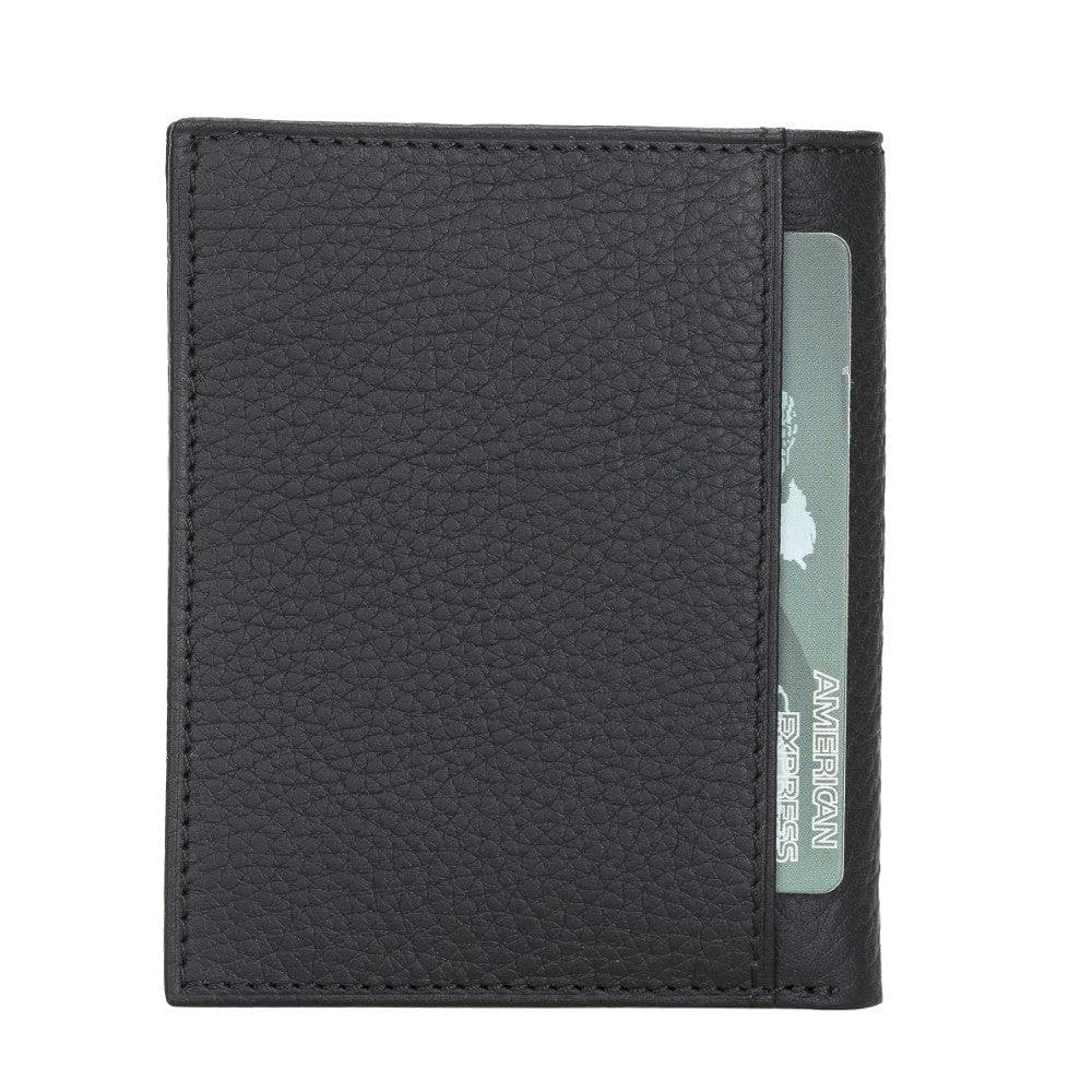 Leather Yetta Card Holder - Black Black Bouletta