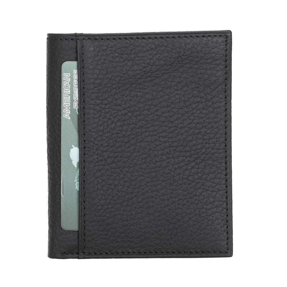 Leather Yetta Card Holder - Black Black Bouletta