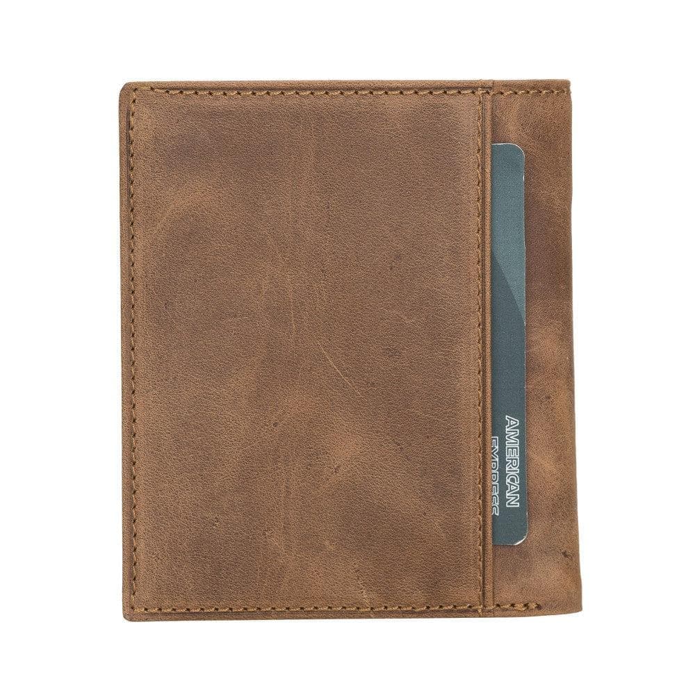 Leather Yetta Card Holder - Brown Brown Bouletta