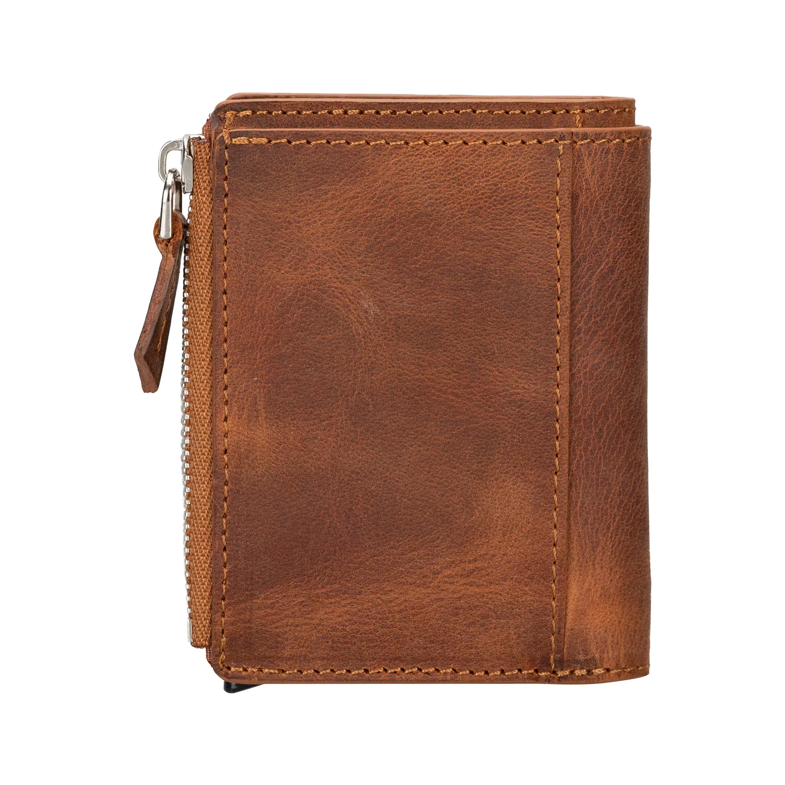 Leather Zip Mechanical Card Holder Bouletta