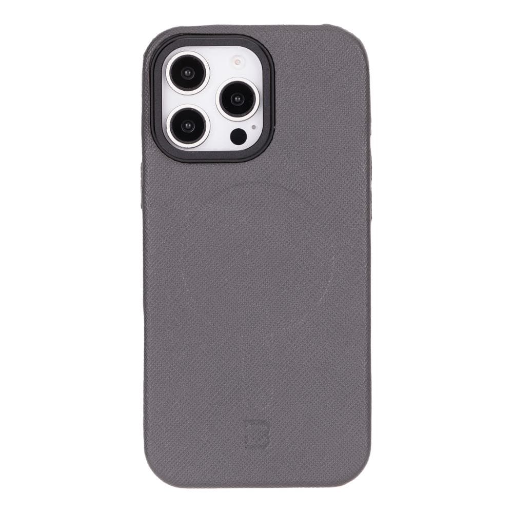 Lexora Leather iPhone 16 Pro Max Case Gray Bouletta