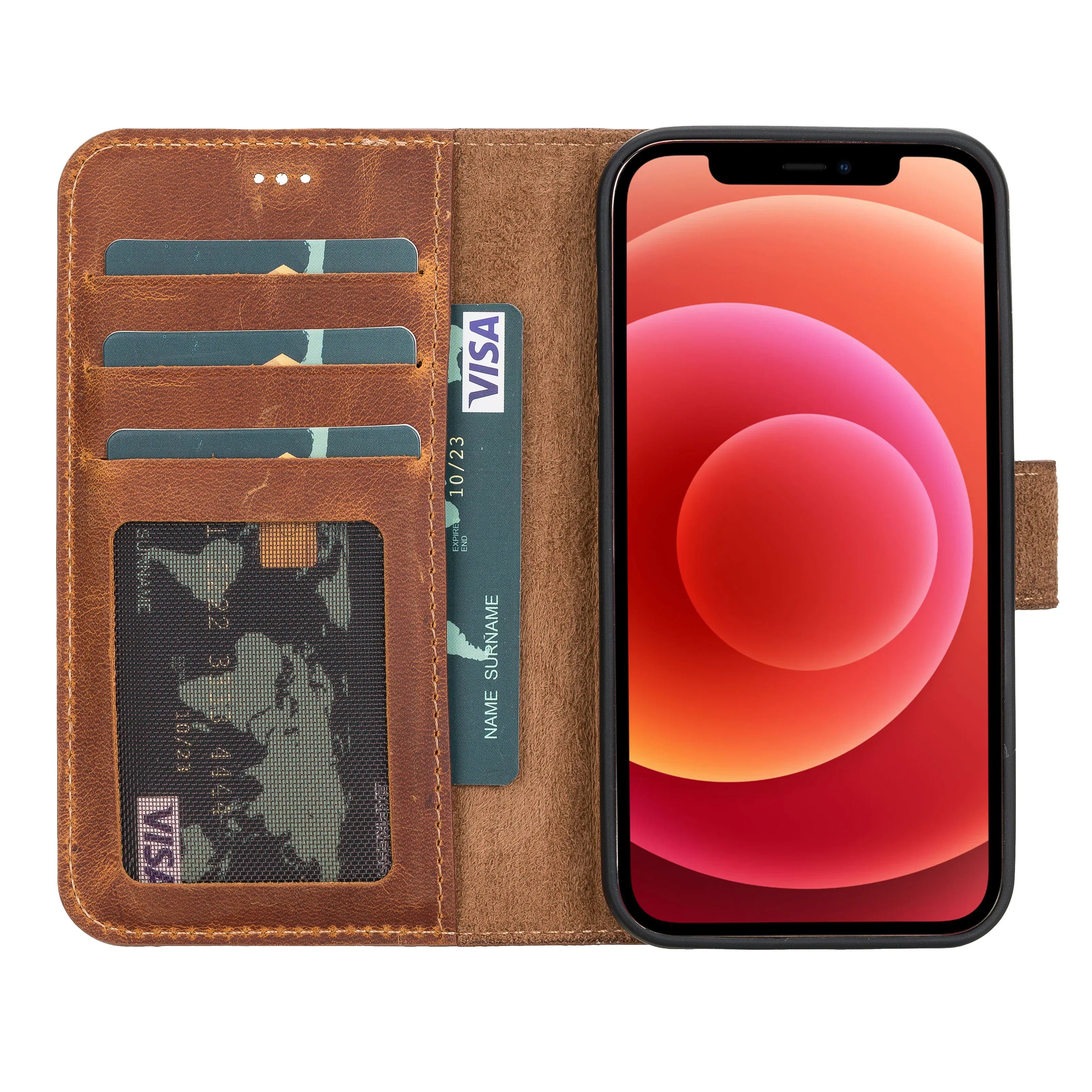 Liluri iPhone 12 Mini Detachable Leather Wallet Case Bouletta