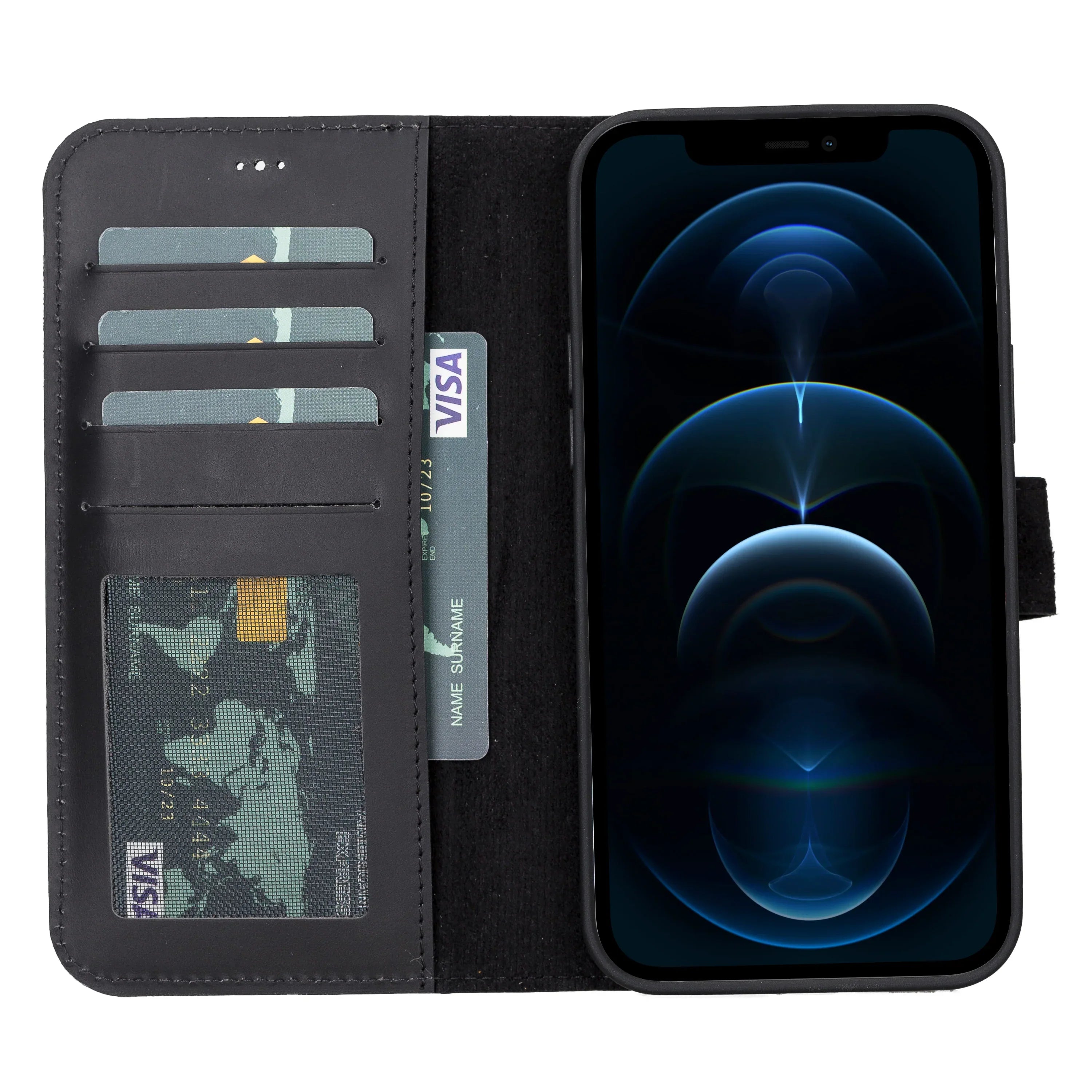 Liluri iPhone 13 Pro Detachable Leather Wallet Case Bouletta