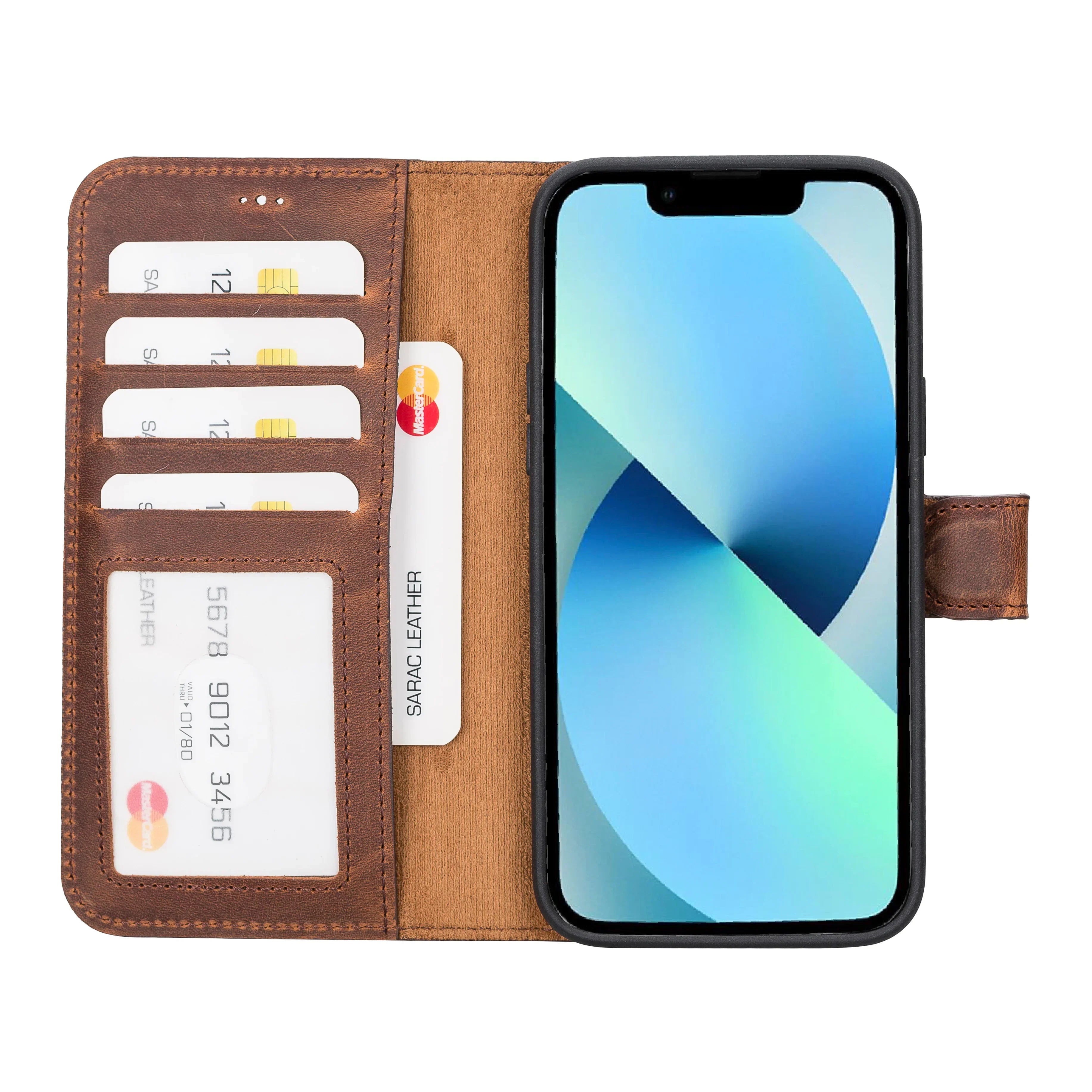 Liluri iPhone 14 Plus Detachable Leather Wallet Case Bouletta