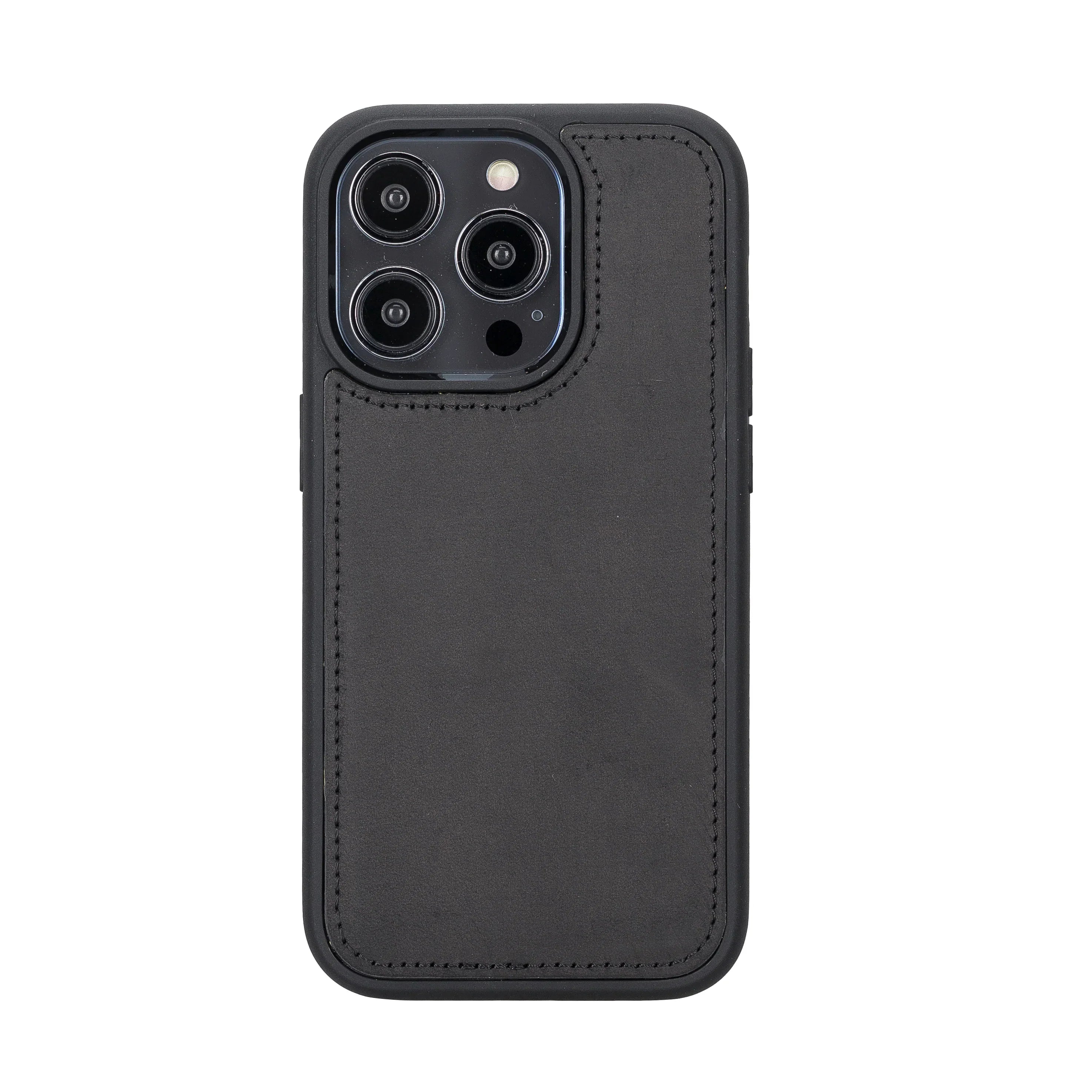 Liluri iPhone 14 Pro Detachable Leather Wallet Case Black Bouletta