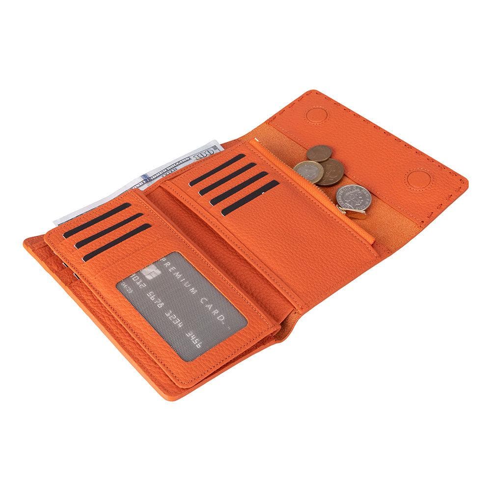 Linea Leather Women's Wallet Pebble Orange Bouletta