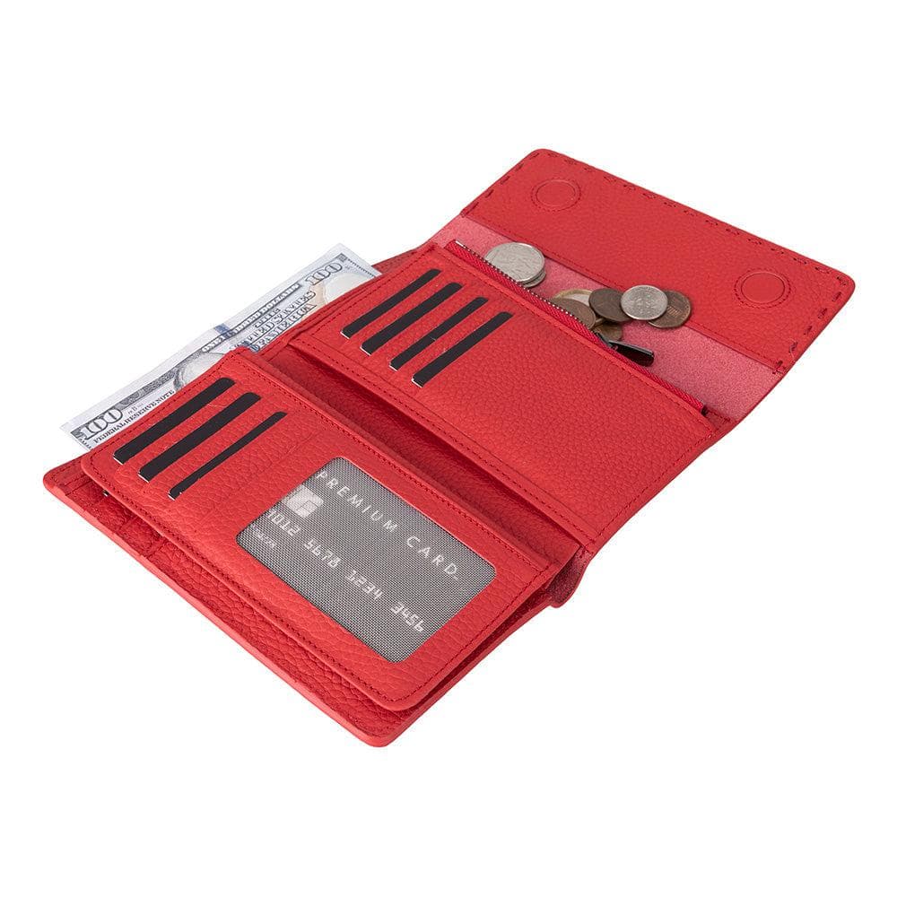 Linea Leather Women's Wallet Pebble Red Bouletta