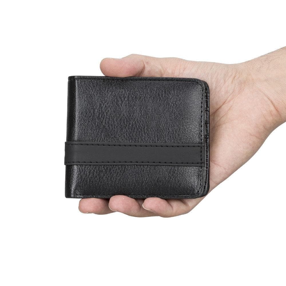 Lio Leather Man Wallet - Black Black Bouletta