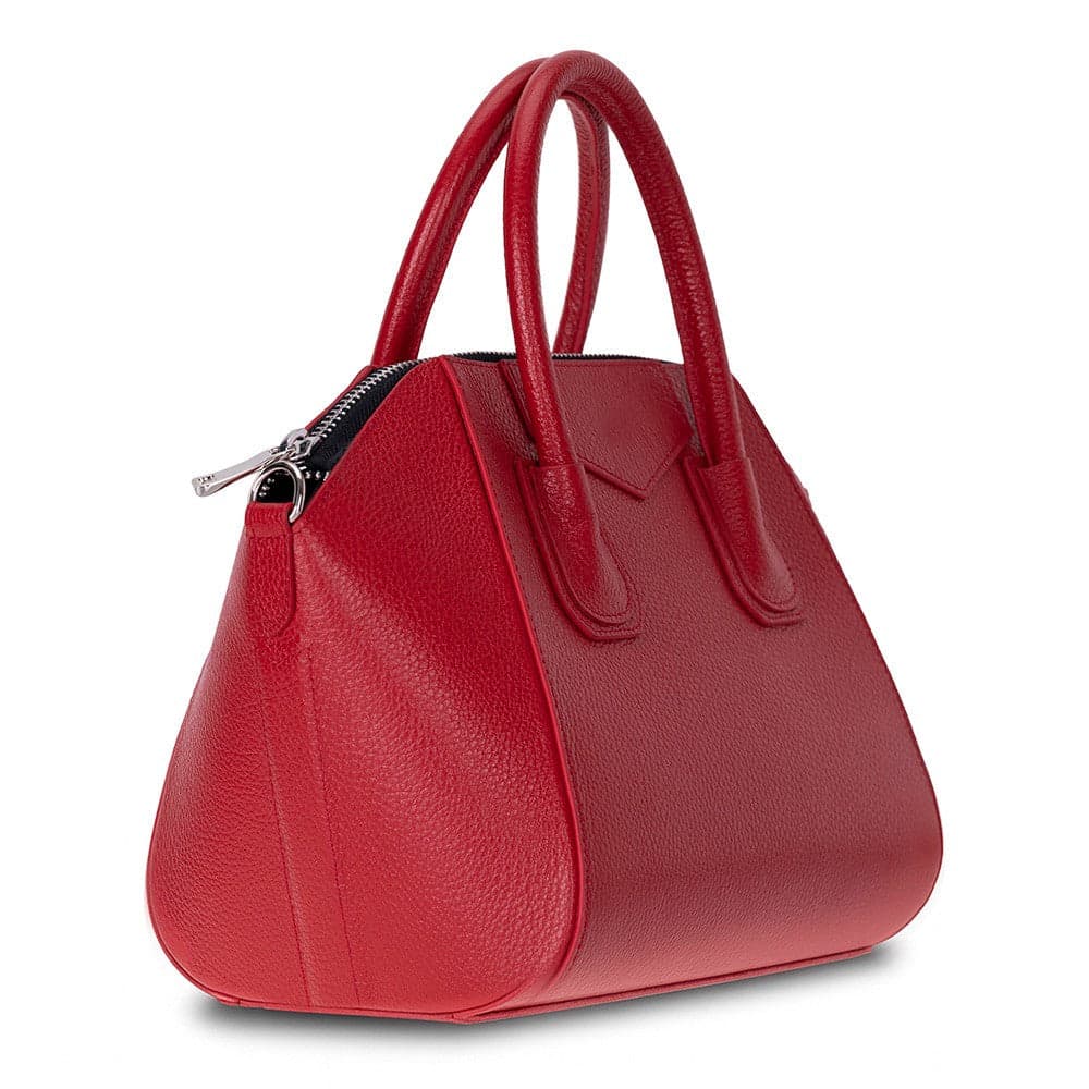 Lorenza Women's Leather Bag, Medium Red Bouletta