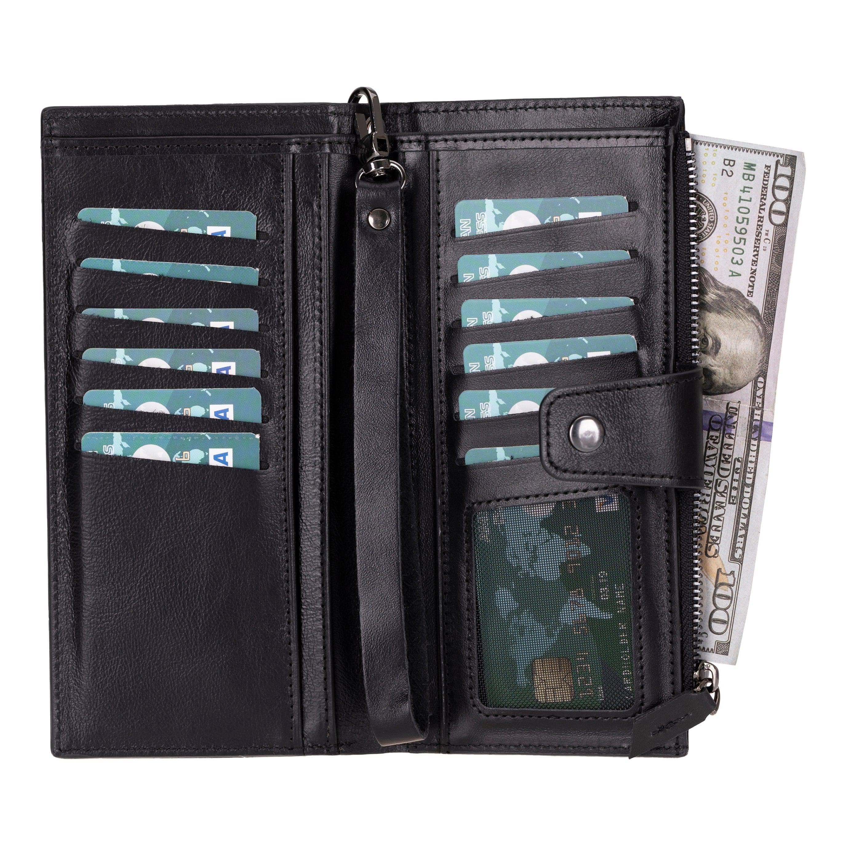 Lozan Hanger Leather Wallet Black Bouletta