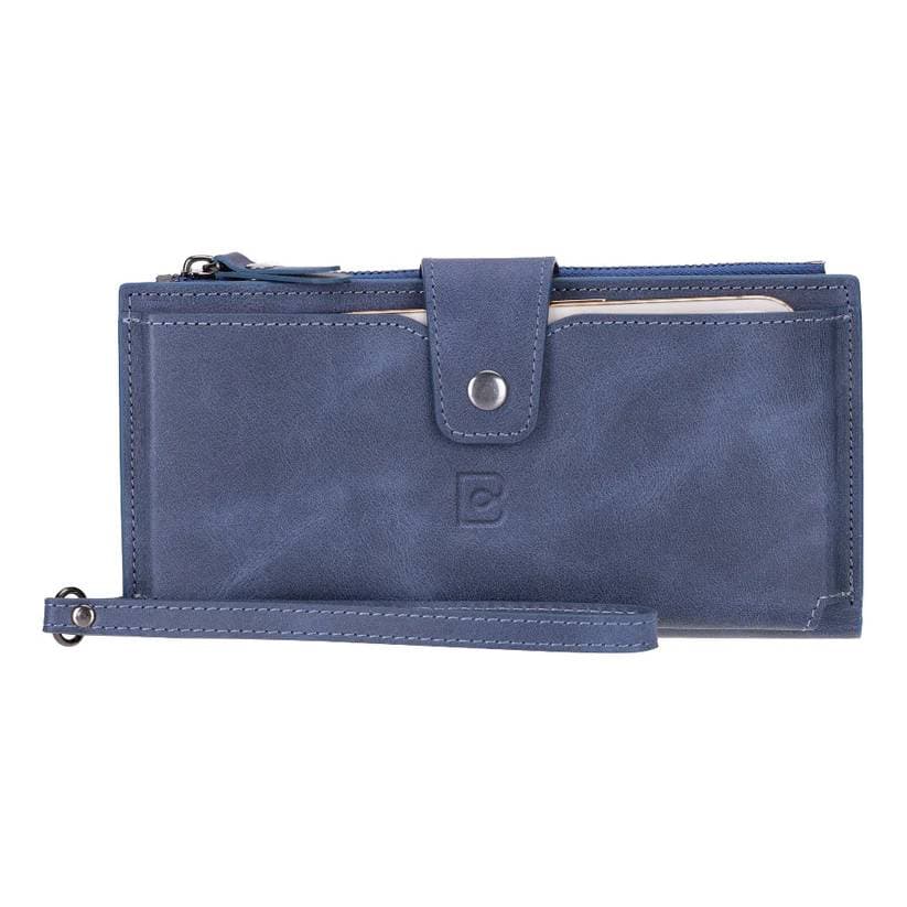 Lozan Hanger Leather Wallet Dark Blue Bouletta