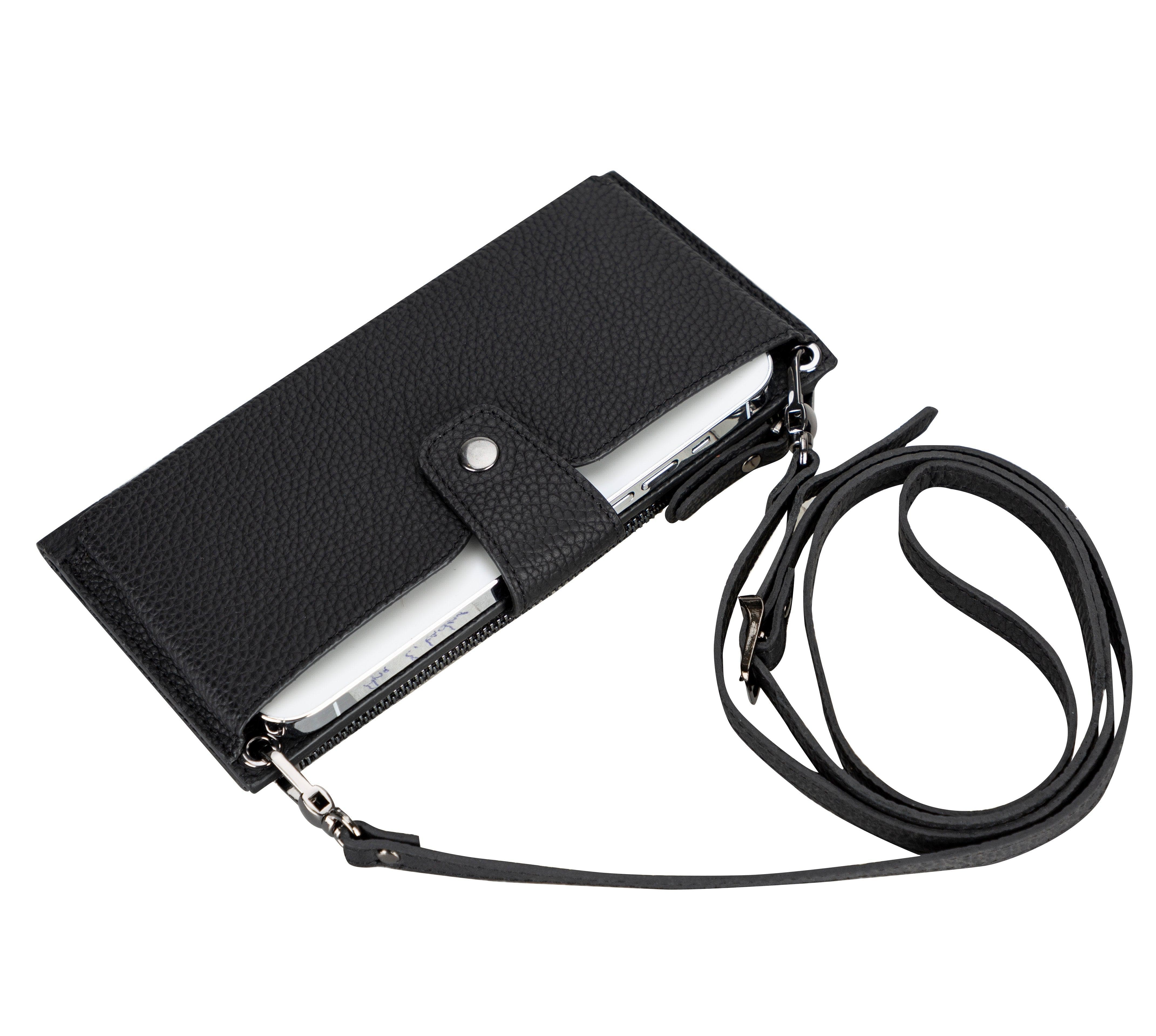 Lozan Strap Leather Wallet Midnight Bouletta