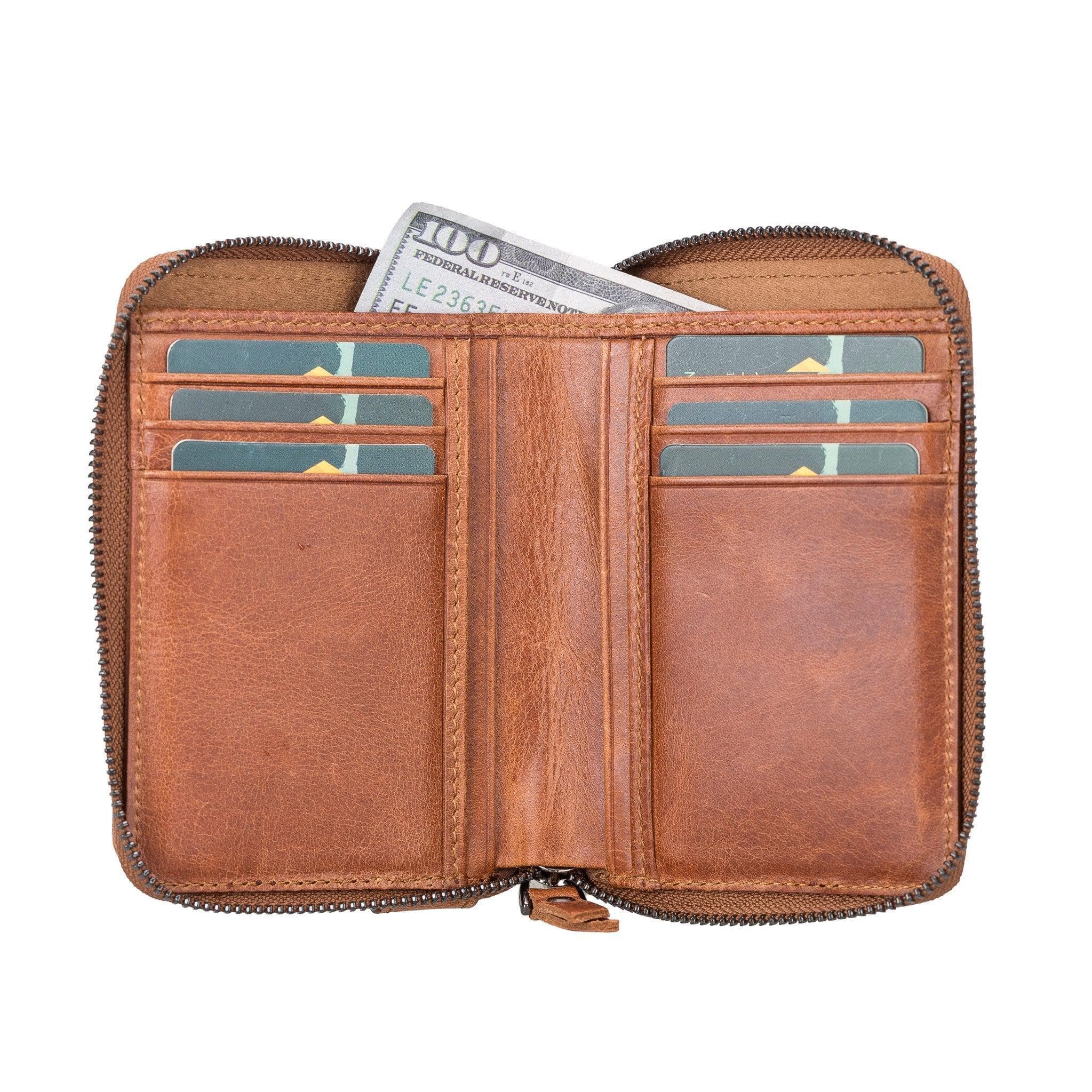 LUGANO WALLET - Antic Brown Antic Brown Bouletta