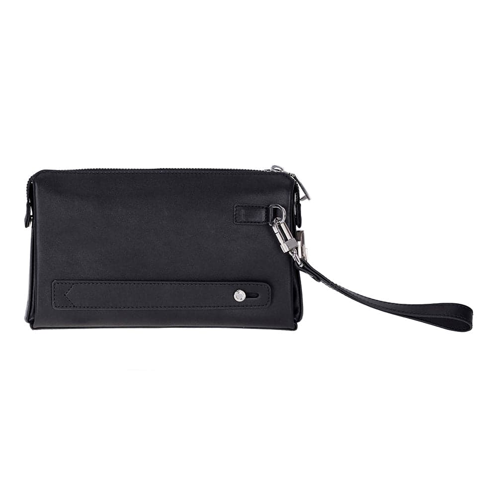 Lupus Leather Clutch Bag Black Bouletta