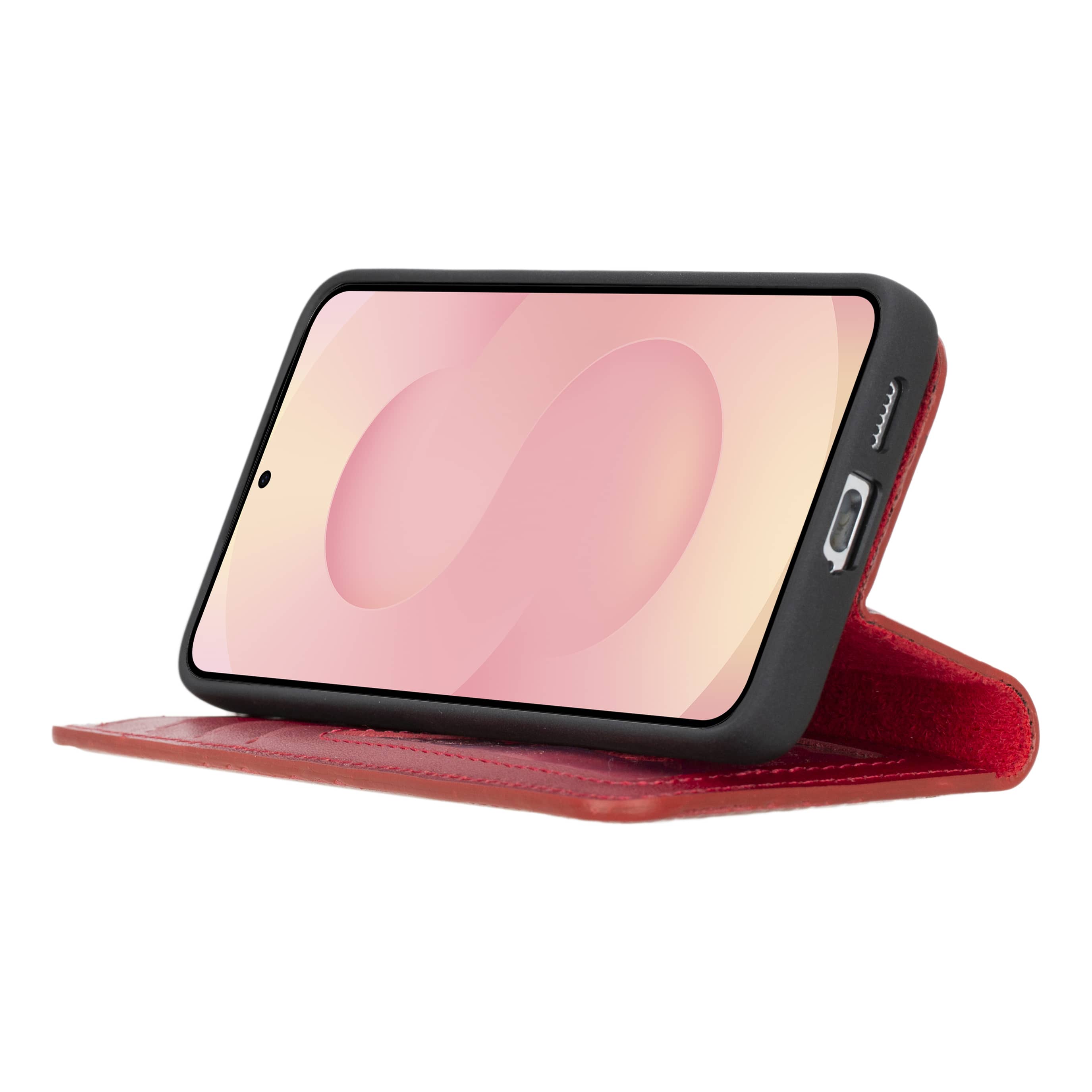 Luxury Handmade Genuine Leather Phone Case for Samsung Galaxy S25 – Magnetic & Detachable, Unisex Bouletta