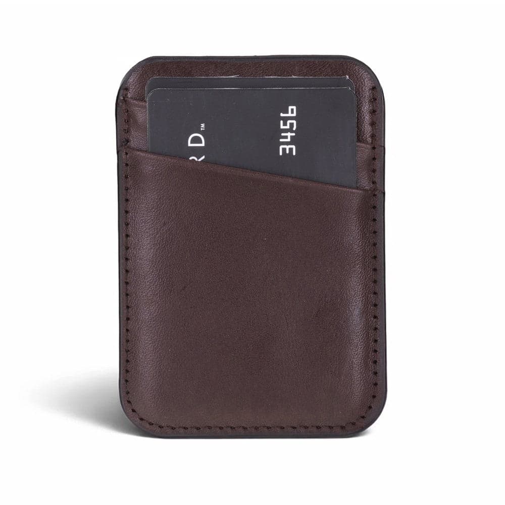 Maggy Fit CC Leather Magnetic Card Holder Espresso Brown Bouletta