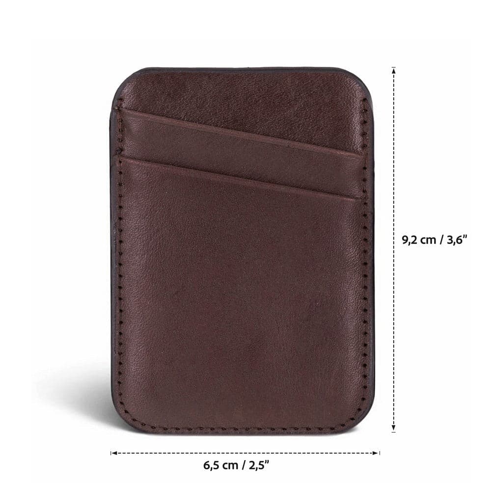 Maggy Fit CC Leather Magnetic Card Holder Espresso Brown Bouletta