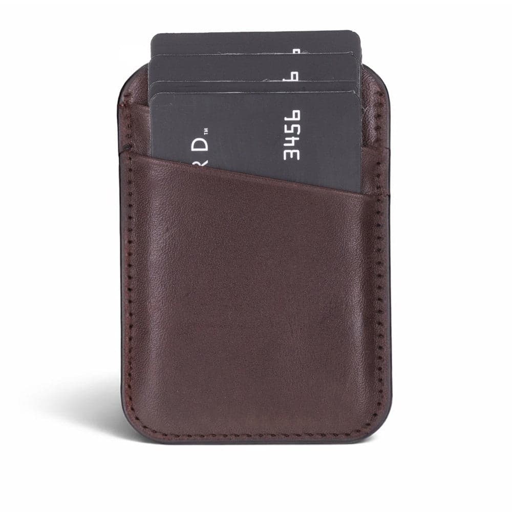 Maggy Fit CC Leather Magnetic Card Holder Espresso Brown Bouletta
