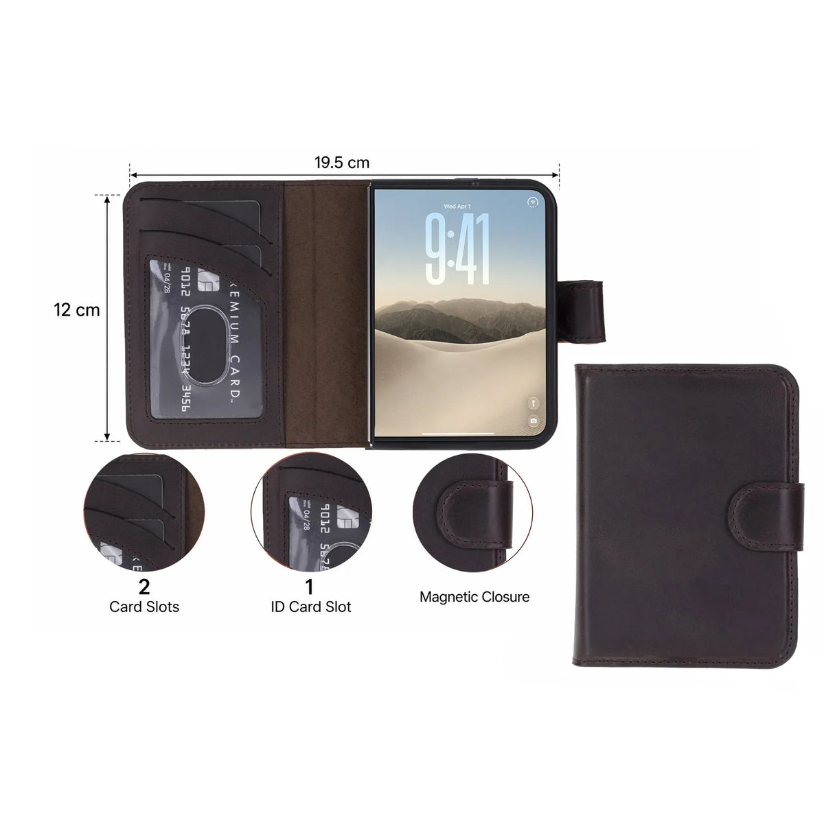 Magic I Phone Duo Leather Detachable Wallet Case Bouletta