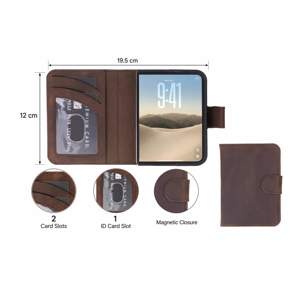 Magic I Phone Duo Leather Detachable Wallet Case Bouletta