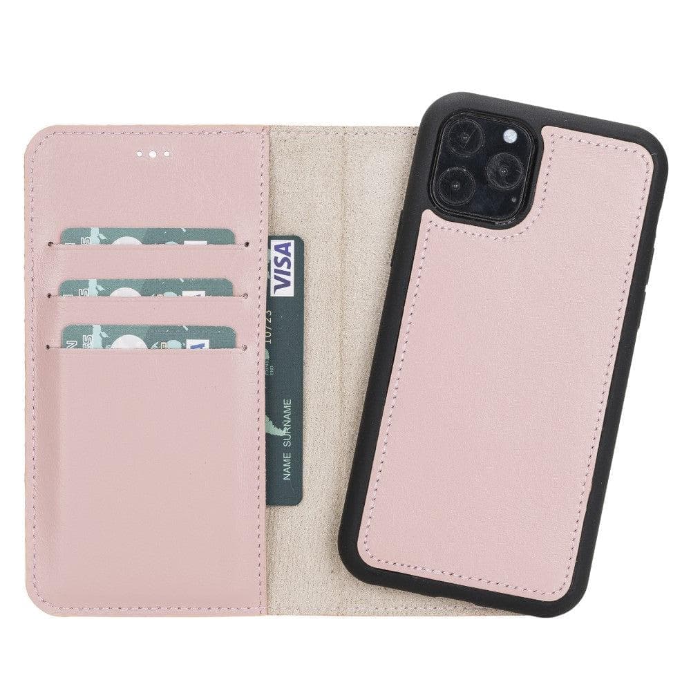 Magic iPhone 11 Series Detachable Genuine Leather Wallet Case - MW Bouletta