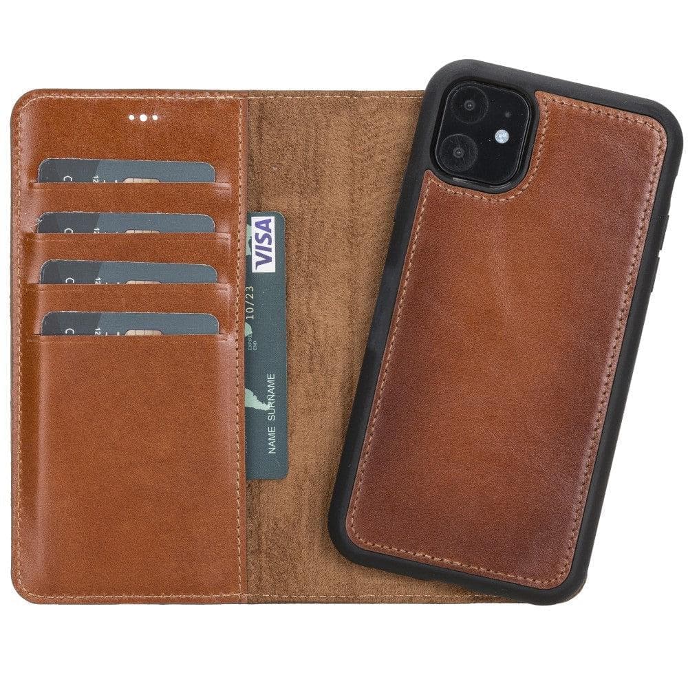 Magic iPhone 11 Series Detachable Genuine Leather Wallet Case - MW Bouletta