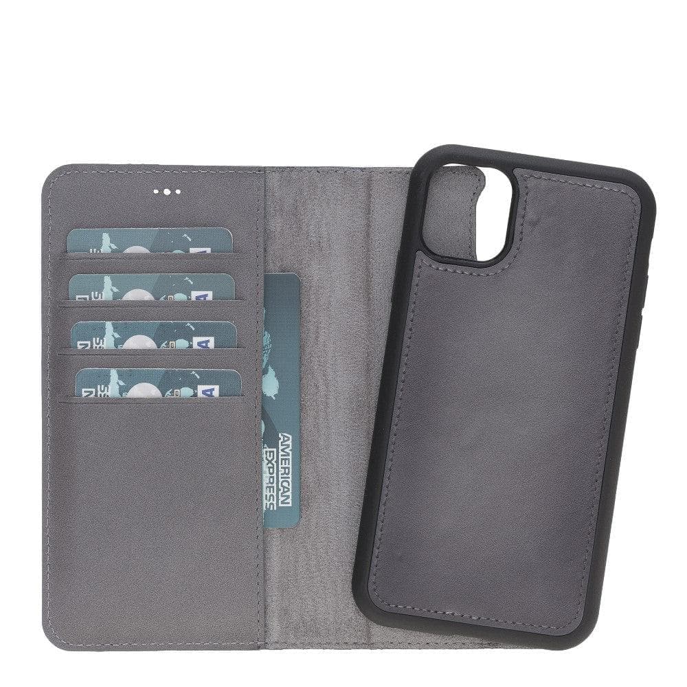 Magic iPhone 11 Series Detachable Genuine Leather Wallet Case - MW Bouletta