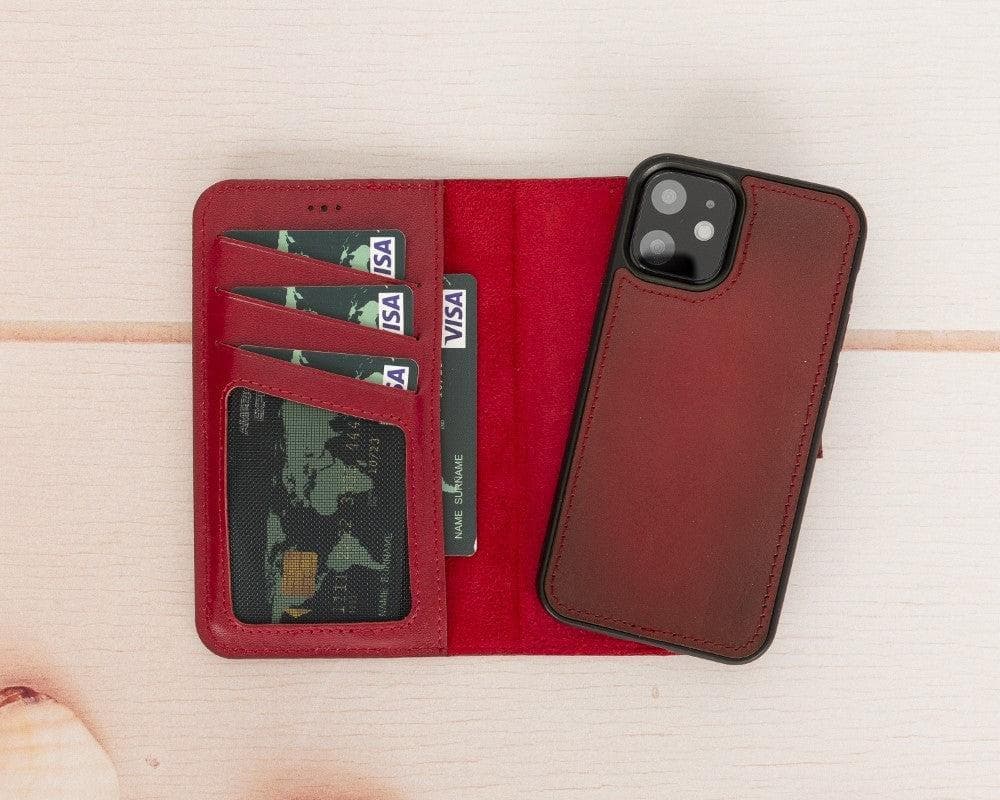 Magic iPhone 12 Series Detachable Genuine Leather Wallet Case - MW Bouletta