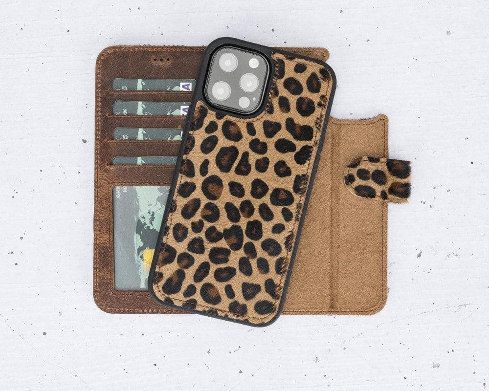 Magic iPhone 12 Series Detachable Genuine Leather Wallet Case - MW Bouletta