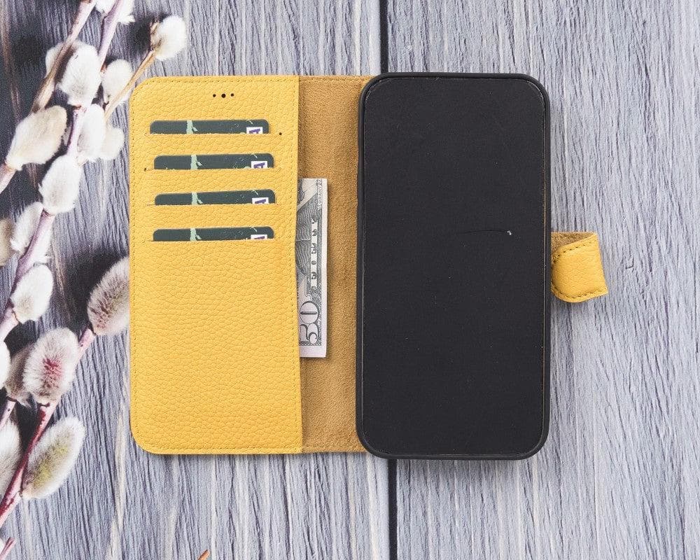 Magic iPhone 12 Series Detachable Genuine Leather Wallet Case - MW Bouletta