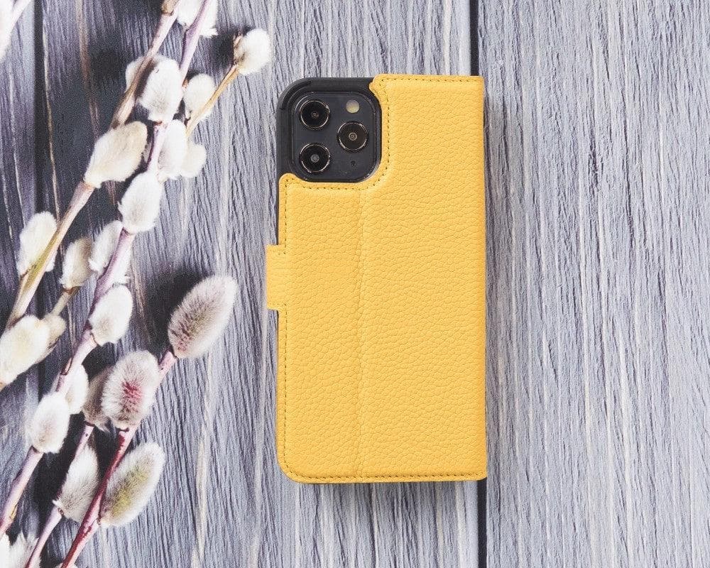 Magic iPhone 12 Series Detachable Genuine Leather Wallet Case - MW Bouletta