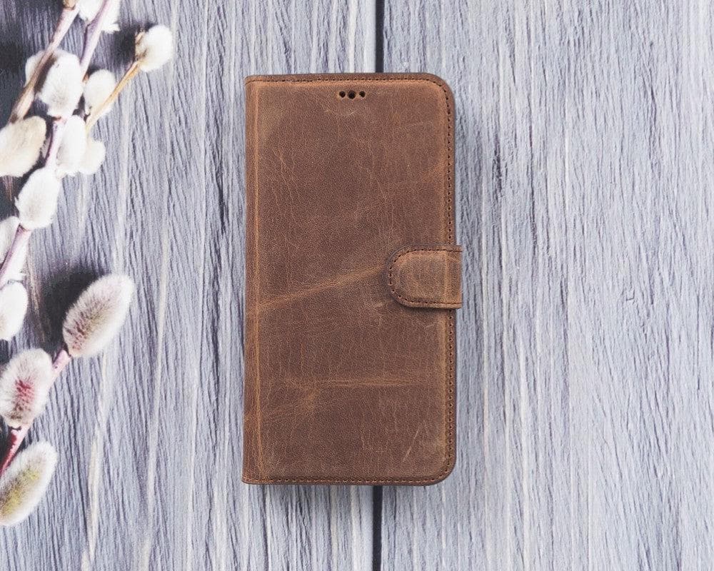 Magic iPhone 12 Series Detachable Genuine Leather Wallet Case - MW Bouletta