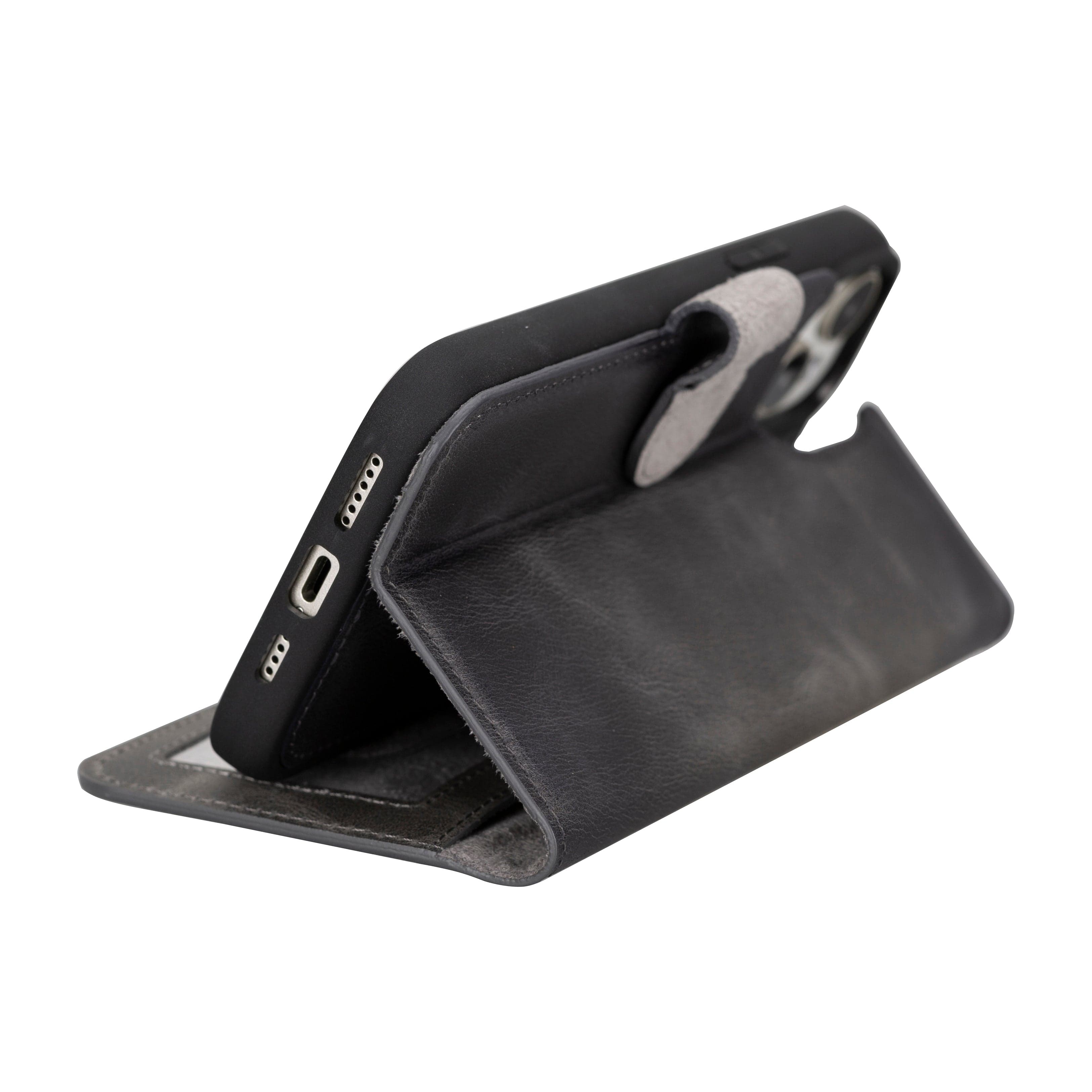 Magic iPhone 16 Detachable Genuine Leather Case Bouletta